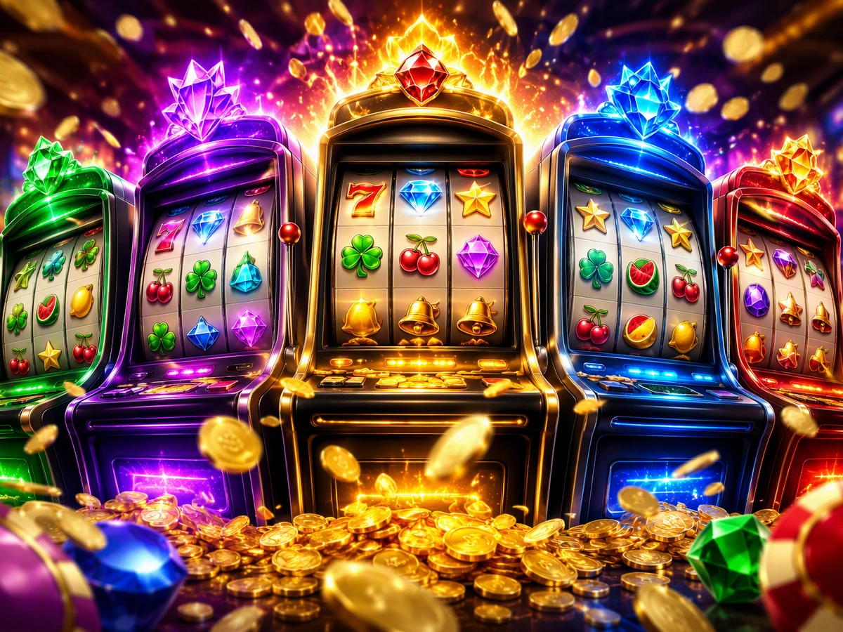 Tampilan permainan slot berwarna di MT777